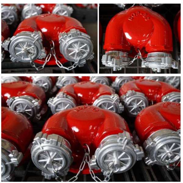 Họng tiếp nước chữa cháy 2 cửa Bộ Quốc Phòng