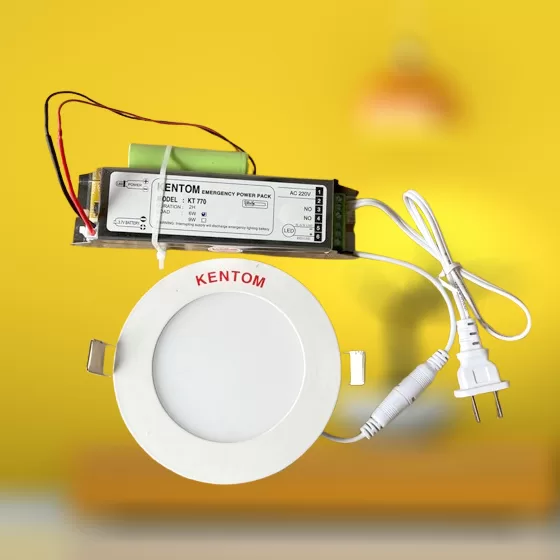 Đèn Sự Cố âm Trần 6W Kentom KT-770 (Có Tem KĐ PCCC) - PCCC TB